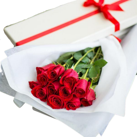 Boxed Premium Roses - 12 Roses