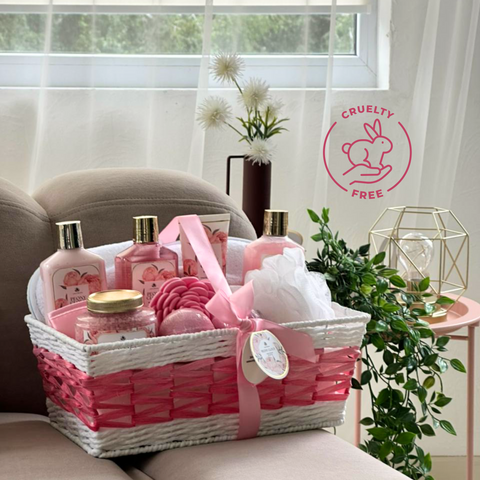 Spa Gift Basket - Peony Cloud - Premium Pink