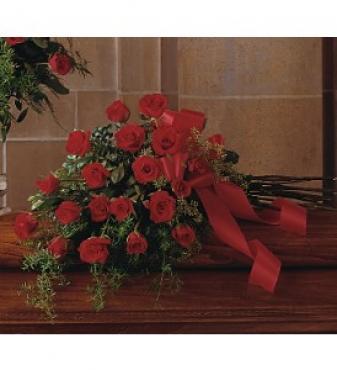 Red Rose Tribute Casket